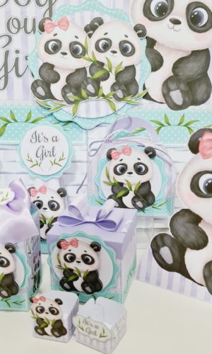 Chá Revelação Panda - Arquivos Corte Studio e pdf 724