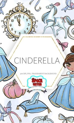 Cinderela Aquarela Kit Digital Compre 1 Leve 2 Ref500