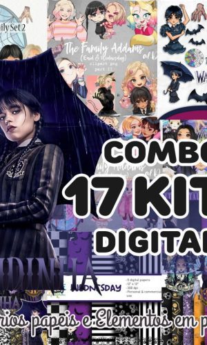 Combo 17 Kits Digitais Wandinha #7