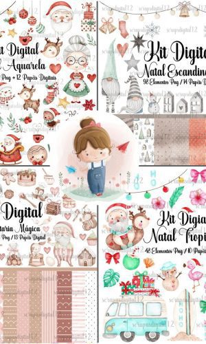 Combo - 7 Kits Natal Aquarela