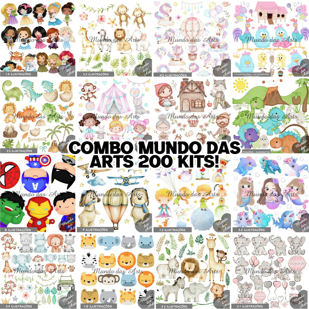 Combo Mundo Das Arts (200 Kits)