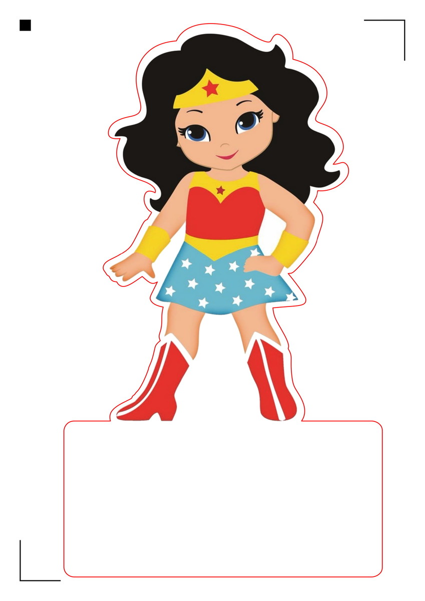 Display de Mesa Arquivo de Corte Silhouette Mulher Maravilha - Imagem 2