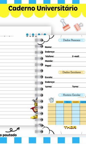 Etiquetas. Cadernos, Thor em Png e pdf