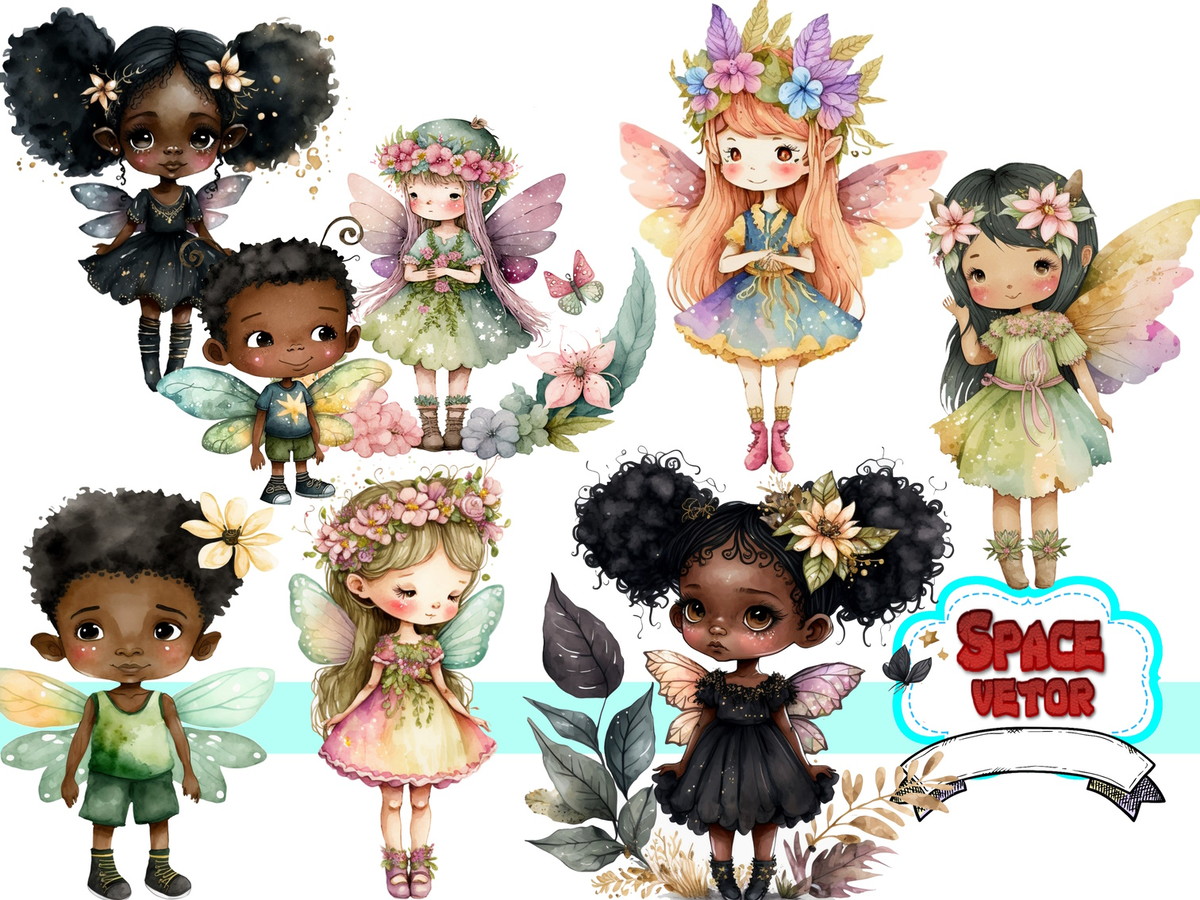 Fadas Aquarela Kit Digital Reef: 830