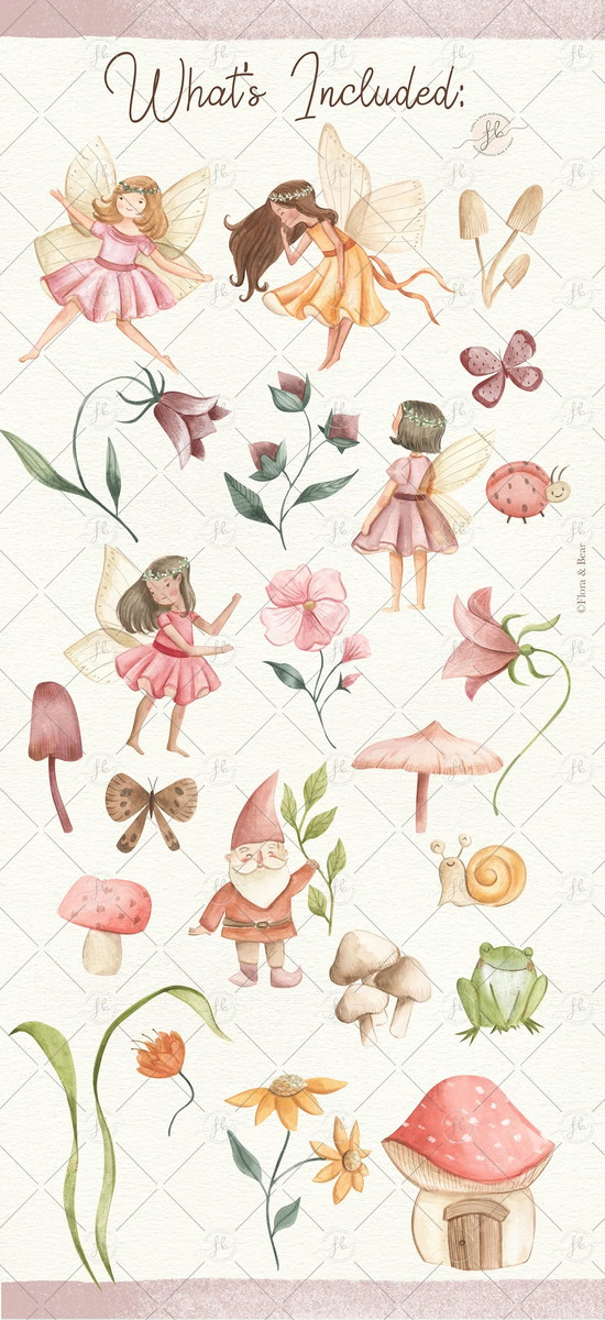 Fadas Aquarelas Kit Digital. Reef: 849 - Imagem 2