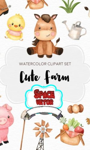 Fazendinha Aquarela Compre 1 Leve 2 Kit Digital Reef:739