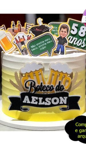 G638 - Arquivo de corte topo de bolo boteco em camadas