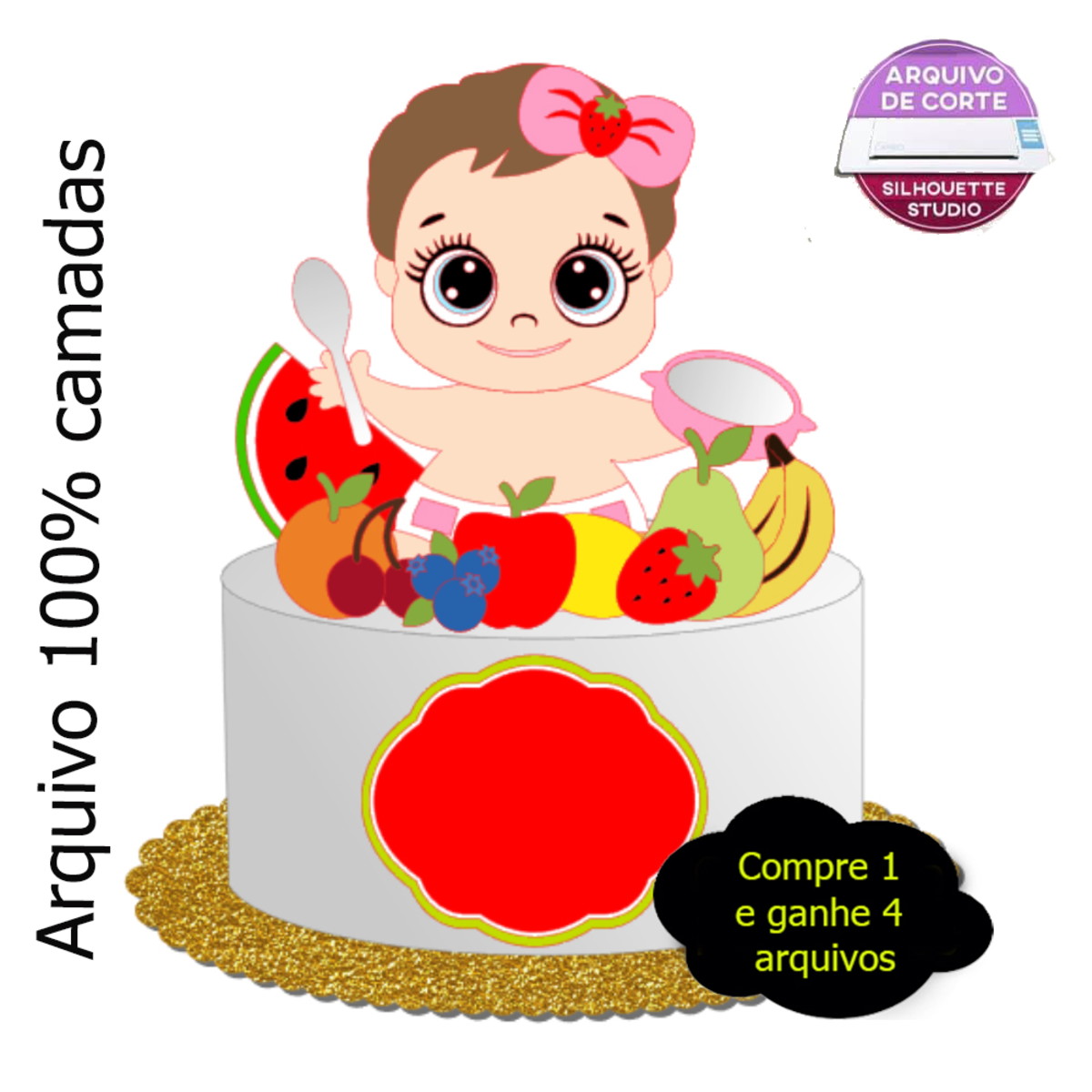 G699 - Arquivo Topo Introdução Alimentar/frutinhas em Camada