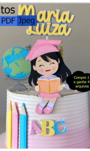 G876- Arquivo de Corte - Topo Formatura/abc em Camadas