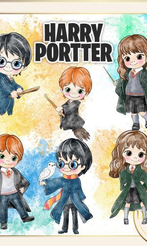 Harry Potter Aquarela Kit Digital