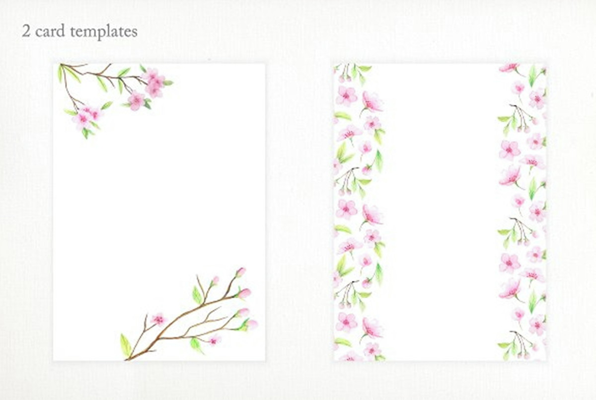 Kit 33 Arquivos Florais Cerejeira Aquarela PNG e JPG - C.187 - Imagem 5