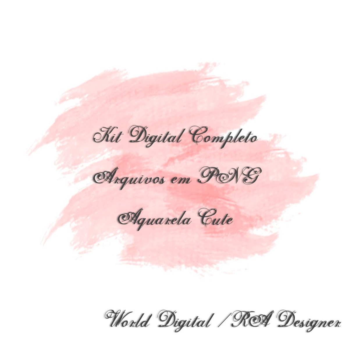 Kit Arquivo Digital em PNG Aquarela Cute Joaninha