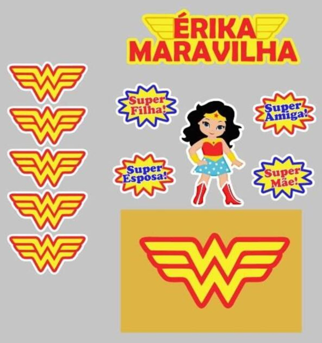 Kit Arquivos de Corte Mulher Marav., Cap. América e Batman