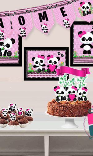 Kit Bolinho Ursinha Panda .- Arquivo Digital