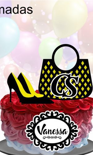 Kit c/ 5 arquivos de corte 02-BOLSA E SAPATO TOPO EM CAMADAS