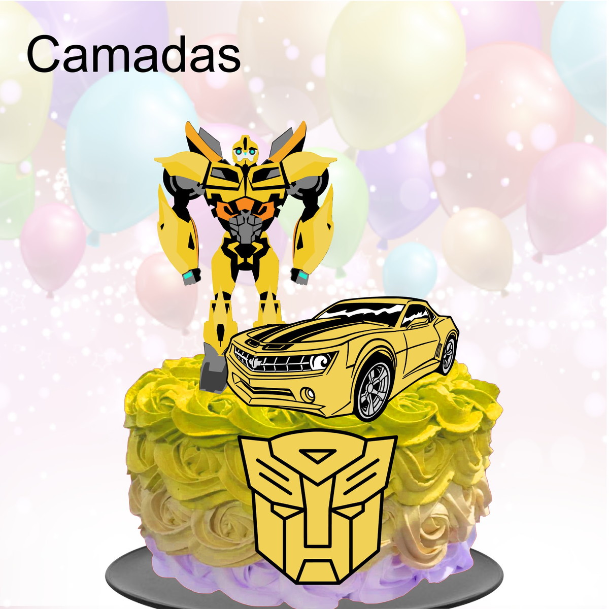 Kit com 5 arquivos de corte: 02-TRANSFORMES TOPO CAMADAS