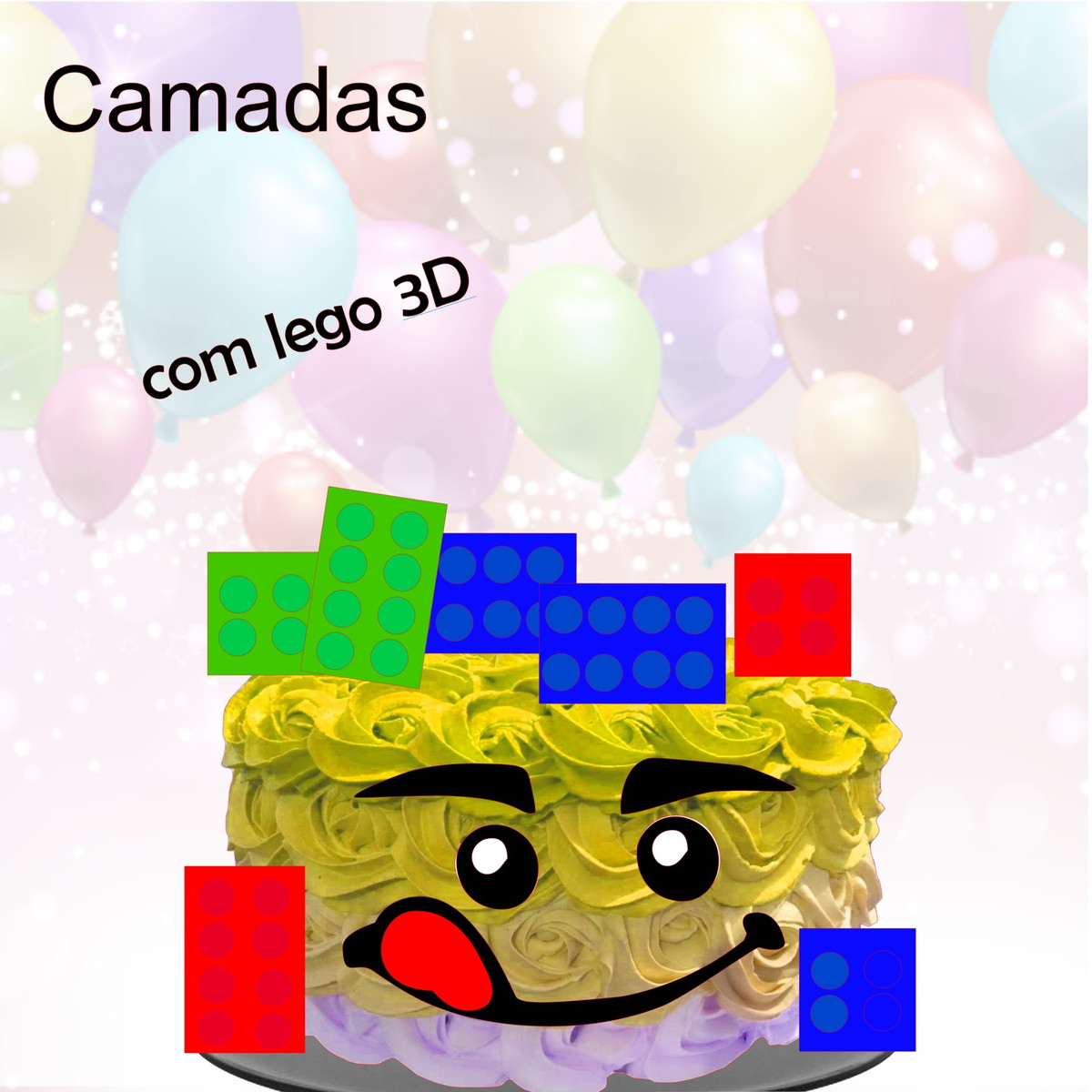 Kit com 5 arquivos de corte: 03-LEGO TOPO TOPO EM CAMADAS
