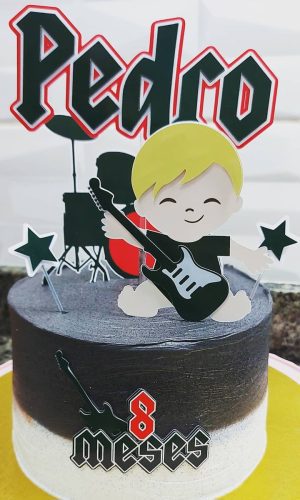 Kit com 5 arquivos de corte 04-ROCK TOPO DE BOLO EM CAMADAS