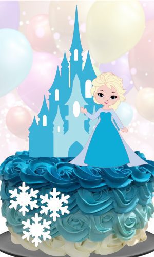 Kit com 5 arquivos de corte 28-FROZEN TOPO DE BOLO CAMADAS