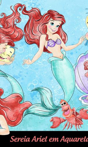 Kit Digital a Pequena Sereia Aquarela #1766#