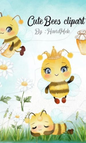 Kit Digital - Abelhas Cute Aquarela (cod. 0030)