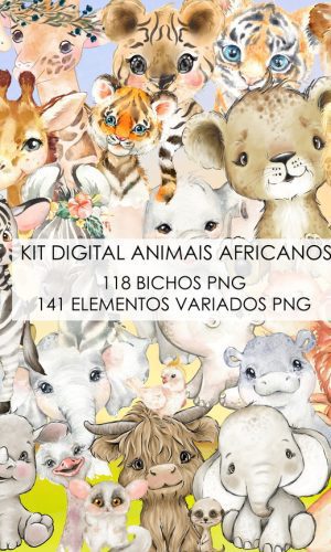 kit digital animais Africanos