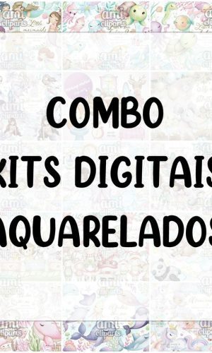 Kit Digital Aquarela Combo 86 Kits