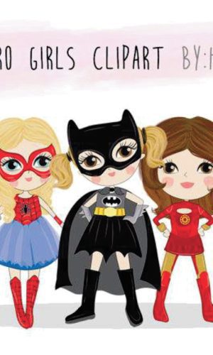 Kit digital aquarelado Super Heroínas 01