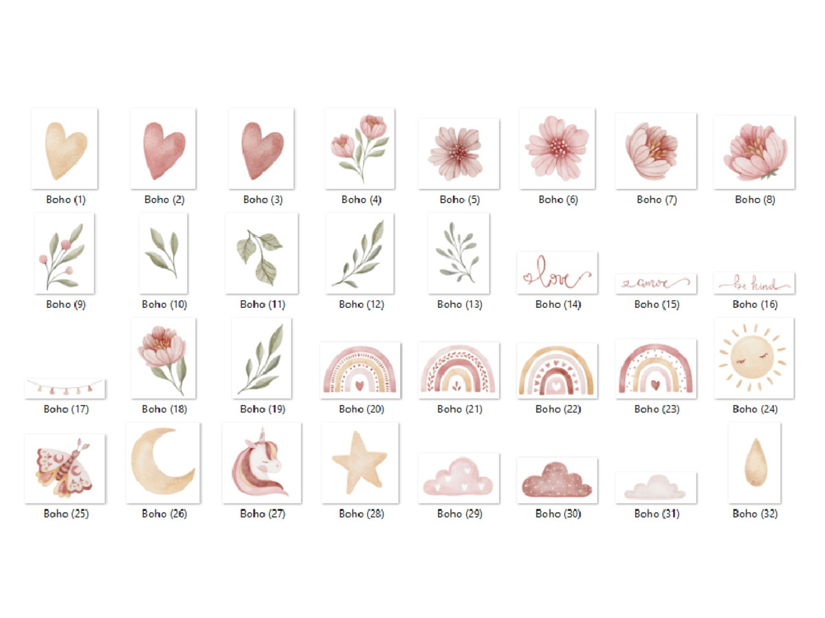 Kit Digital - Arco Íris Boho Aquarela 01 - Imagem 2