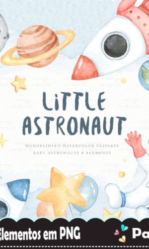 Kit Digital Astronauta Aquarela