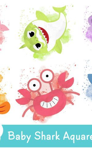 Kit Digital - Baby Shark Aquarela