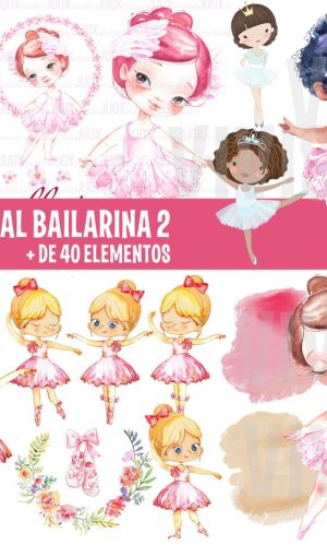 KIT DIGITAL BAILARINA - AQUARELA 2