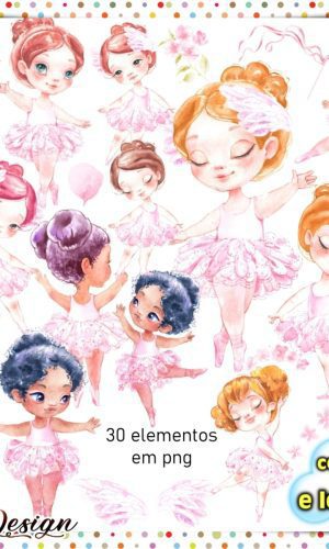 Kit Digital Bailarina Aquarela #2