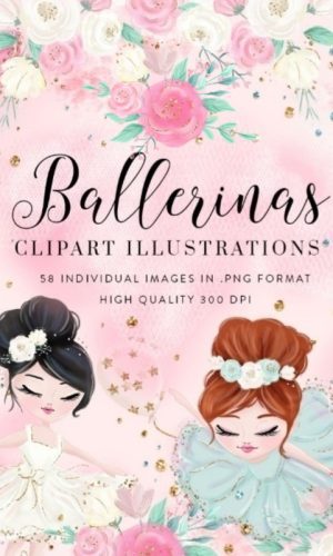 Kit Digital Bailarinas Aquarela 02