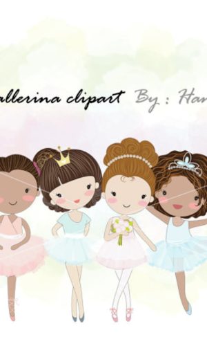 Kit digital Bailarinas aquarelado