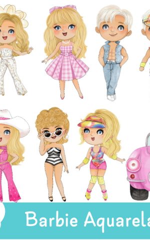 Kit Digital - Barbie Aquarela