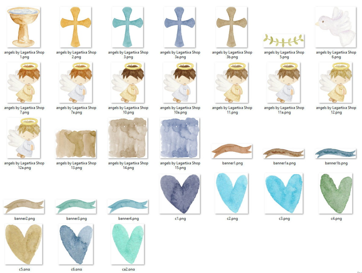 Kit Digital Batizado Aquarela - Imagem 3