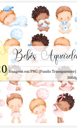 Kit Digital - Bebês Aquarela