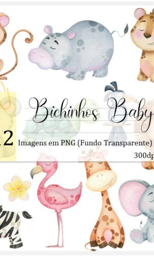 Kit Digital - Bichinhos Baby Aquarela