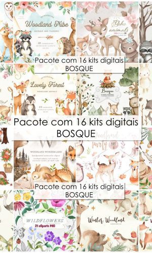 Kit Digital Bosque (pacote com 16 Kits)