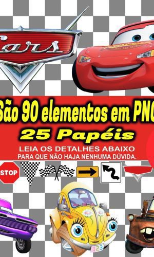 Kit Digital Carros Disney