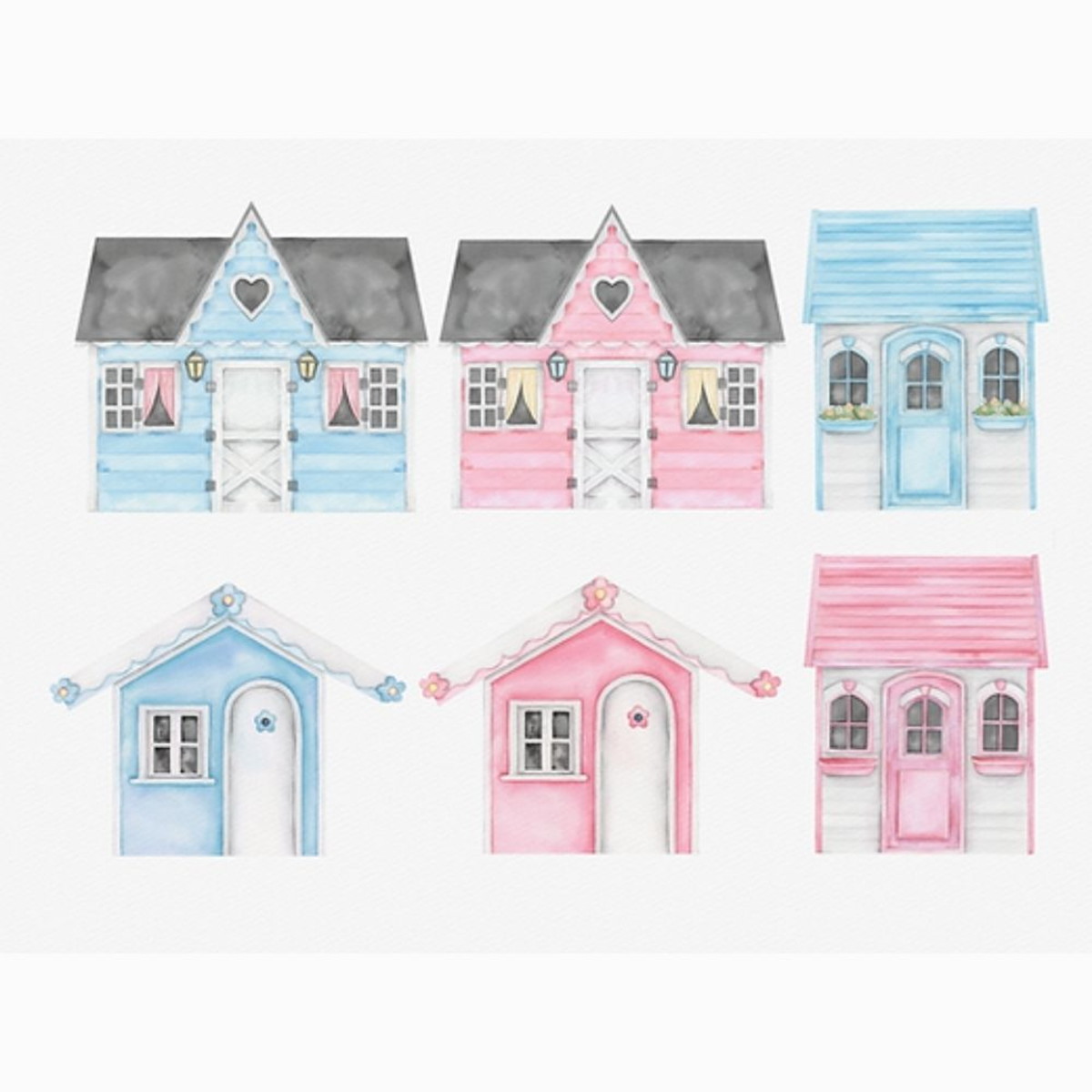 Kit Digital Casinha de Boneca Aquarela - Imagem 2