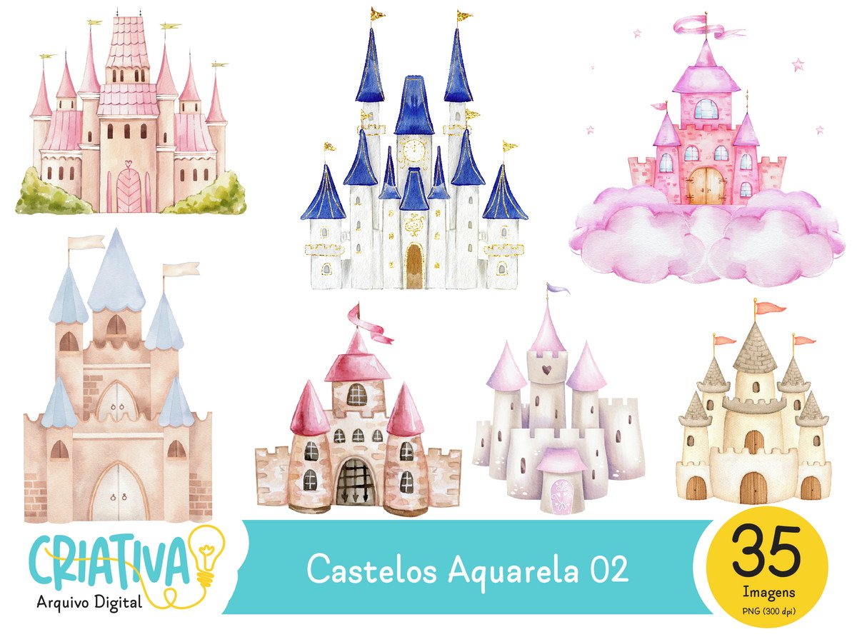 Kit Digital - Castelos Aquarela 02
