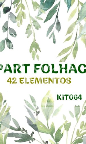 Kit Digital Clipart Folhagem