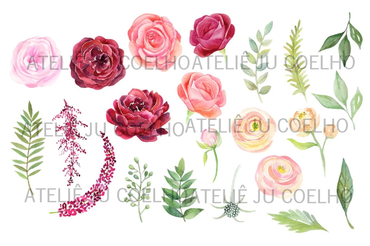 Kit Digital Clipart Marsala - Imagem 2