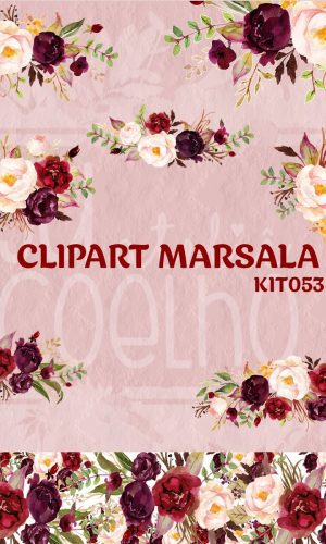 Kit Digital Clipart Marsala