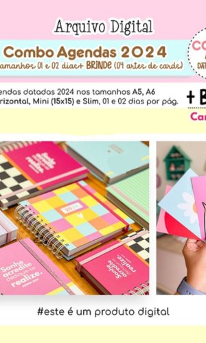 Kit Digital Combo Agendas Fofas 2024