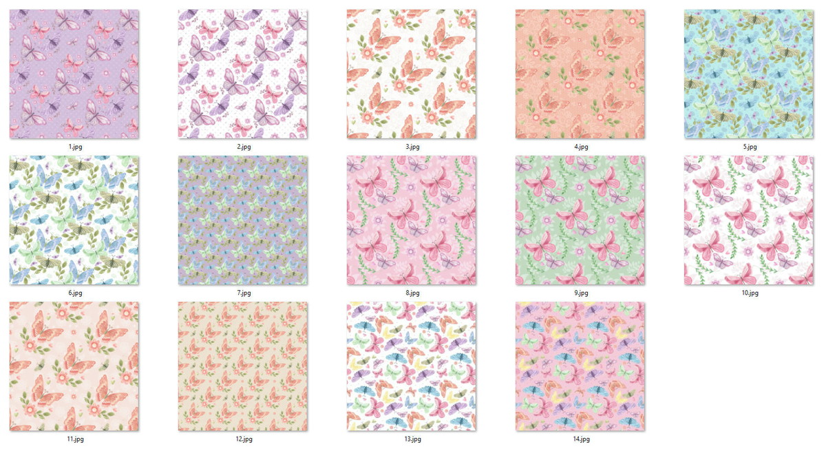 Kit Digital Borboleta Aquarela - Imagem 3
