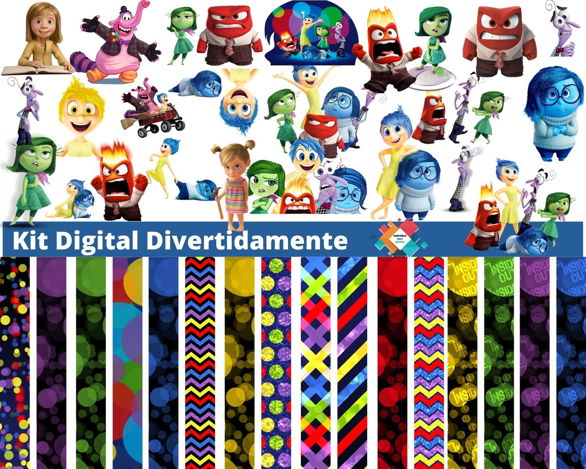 Kit Digital Desenho Divertidamente