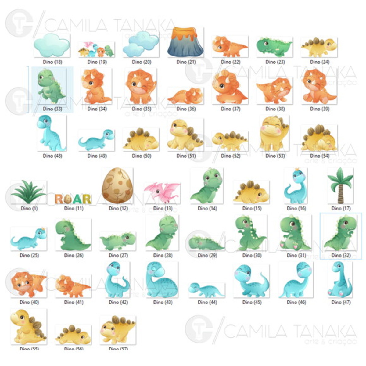 Kit Digital Dinossauro 3 (pague 1 Leve 3) - Imagem 2